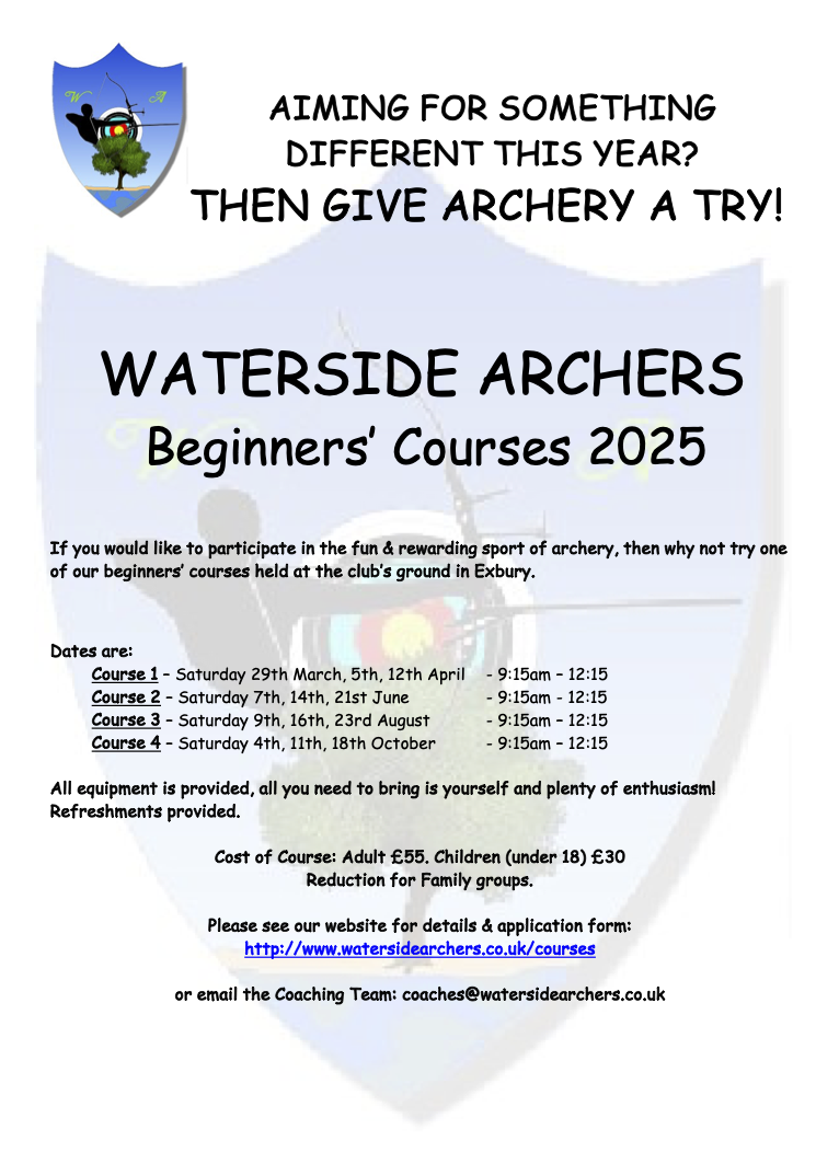 2025 Beginners courses poster